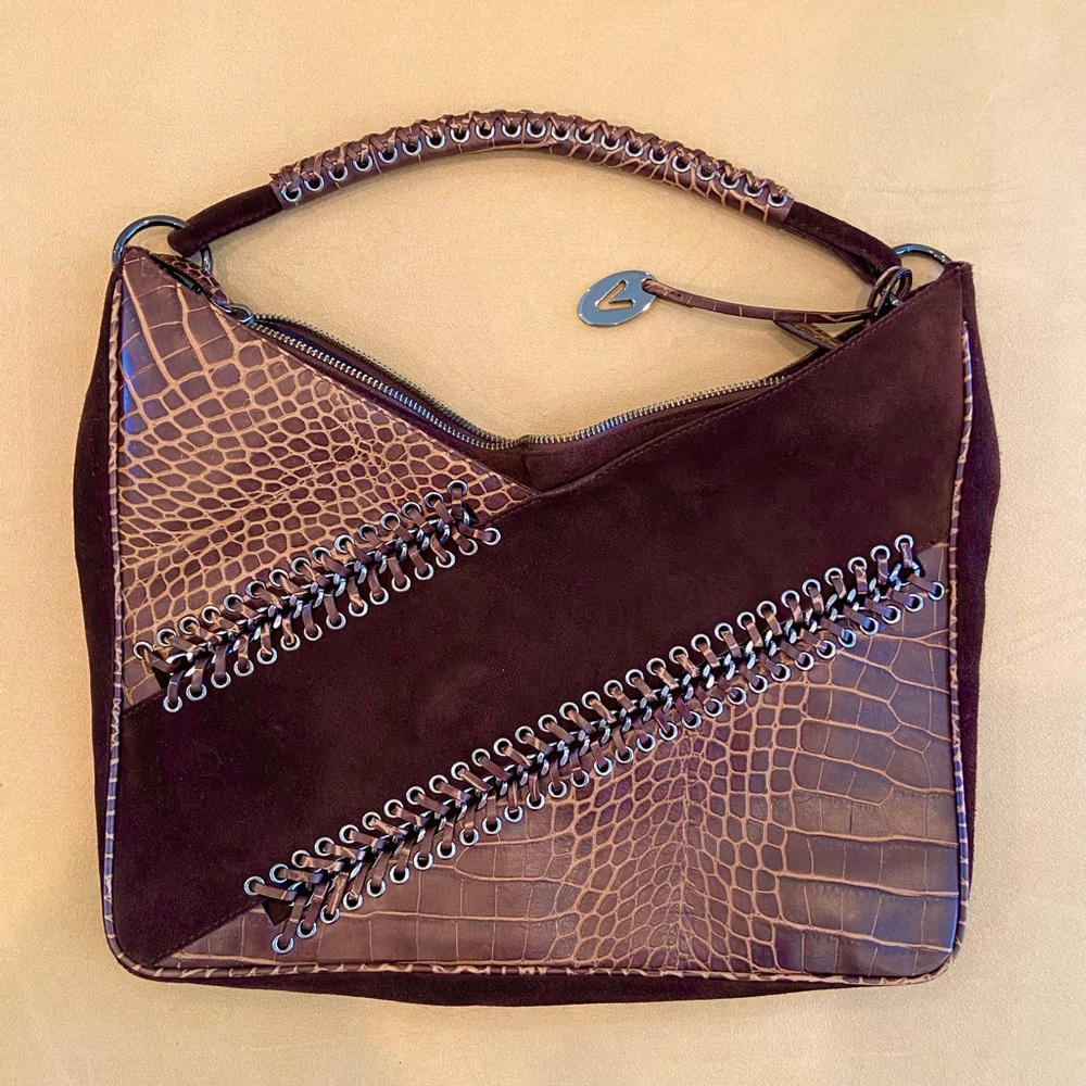 PRICE DROP Vintage Vanessa Suede and Leather Handbag